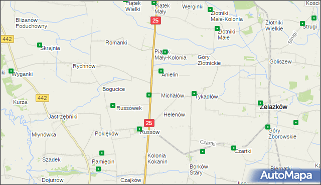 mapa Michałów gmina Żelazków, Michałów gmina Żelazków na mapie Targeo
