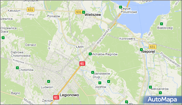 mapa Michałów-Reginów, Michałów-Reginów na mapie Targeo