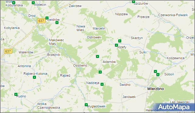 mapa Natolin gmina Wierzbno, Natolin gmina Wierzbno na mapie Targeo