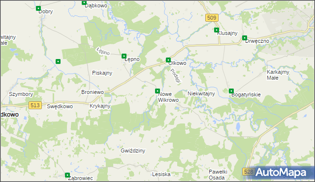 mapa Nowe Wikrowo, Nowe Wikrowo na mapie Targeo