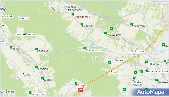 mapa Ossala-Lesisko, Ossala-Lesisko na mapie Targeo