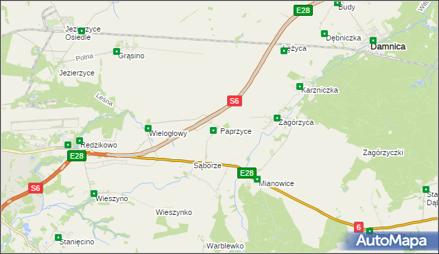 mapa Paprzyce, Paprzyce na mapie Targeo