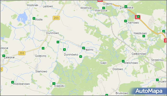 mapa Pęplino, Pęplino na mapie Targeo