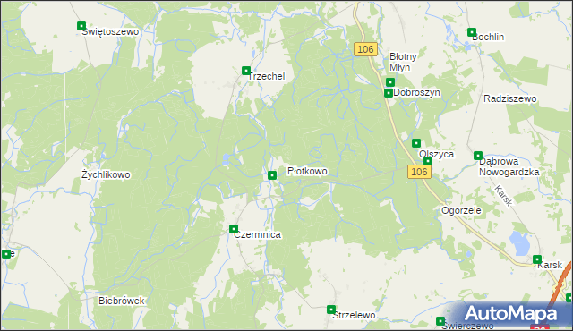 mapa Płotkowo, Płotkowo na mapie Targeo