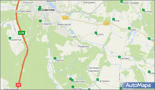 mapa Podańsko, Podańsko na mapie Targeo