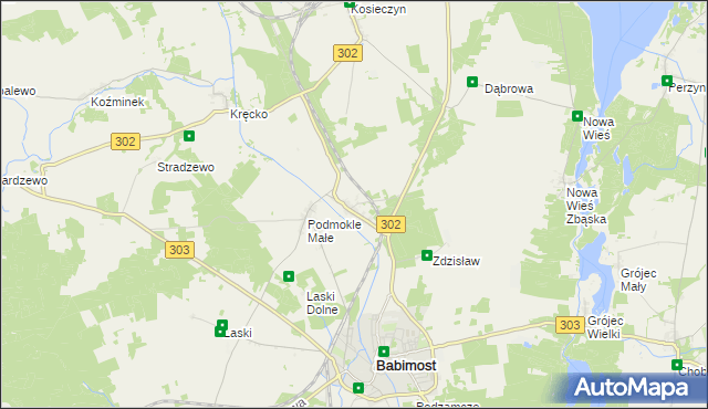 mapa Podmokle Wielkie, Podmokle Wielkie na mapie Targeo