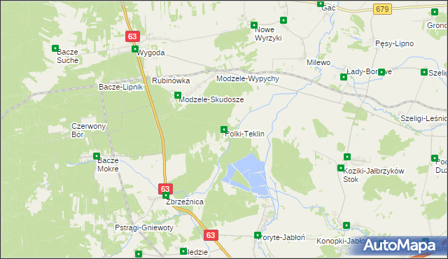 mapa Polki-Teklin, Polki-Teklin na mapie Targeo