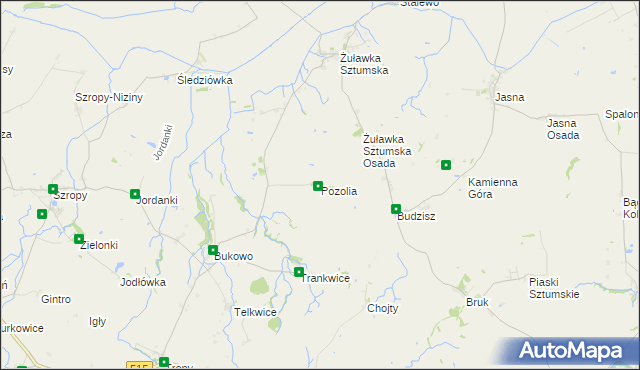 mapa Pozolia, Pozolia na mapie Targeo