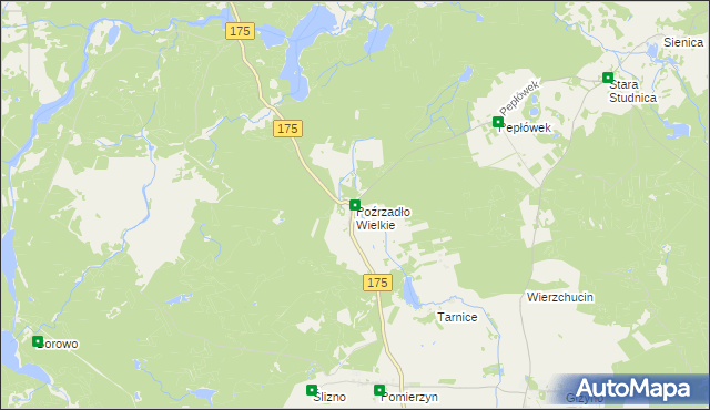 mapa Poźrzadło Wielkie, Poźrzadło Wielkie na mapie Targeo