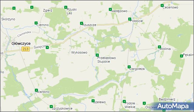 mapa Przebędowo Słupskie, Przebędowo Słupskie na mapie Targeo
