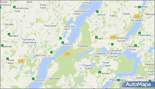 mapa Przewóz gmina Chmielno, Przewóz gmina Chmielno na mapie Targeo