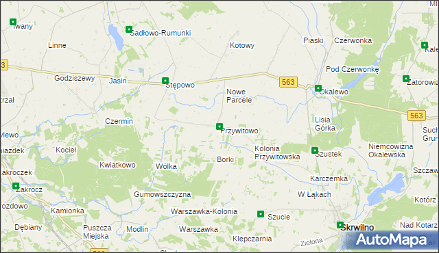 mapa Przywitowo, Przywitowo na mapie Targeo