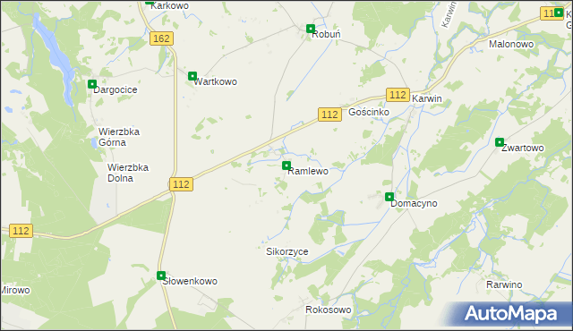 mapa Ramlewo, Ramlewo na mapie Targeo