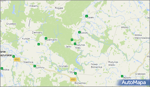 mapa Rożyńsk Mały, Rożyńsk Mały na mapie Targeo