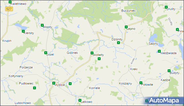 mapa Skolwity, Skolwity na mapie Targeo