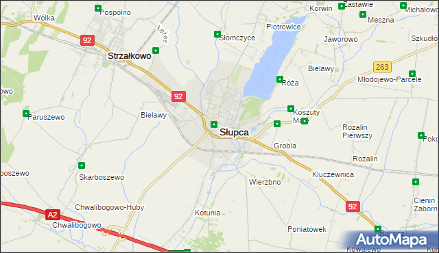 mapa Słupca, Słupca na mapie Targeo