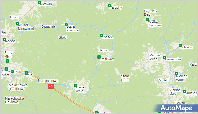 mapa Smarków, Smarków na mapie Targeo