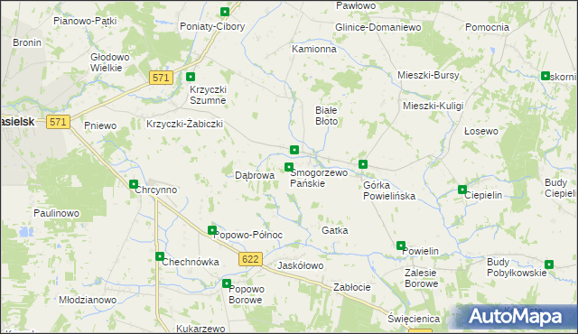 mapa Smogorzewo Pańskie, Smogorzewo Pańskie na mapie Targeo