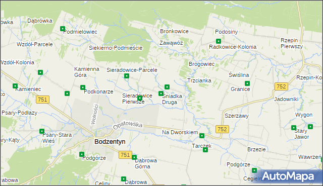 mapa Śniadka Druga, Śniadka Druga na mapie Targeo