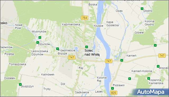 mapa Solec nad Wisłą, Solec nad Wisłą na mapie Targeo