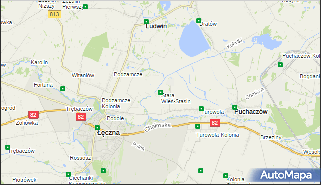 mapa Stara Wieś-Stasin, Stara Wieś-Stasin na mapie Targeo