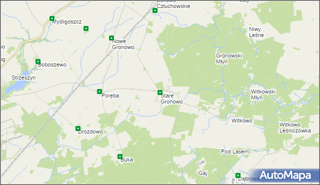 mapa Stare Gronowo, Stare Gronowo na mapie Targeo