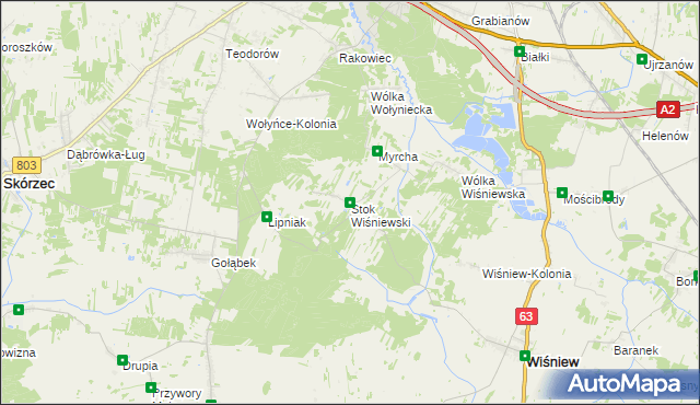 mapa Stok Wiśniewski, Stok Wiśniewski na mapie Targeo