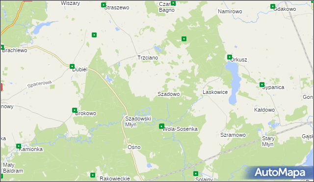 mapa Szadowo, Szadowo na mapie Targeo