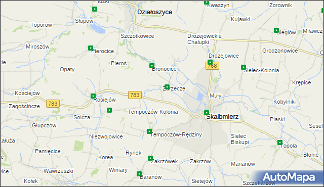 mapa Szarbia Zwierzyniecka, Szarbia Zwierzyniecka na mapie Targeo