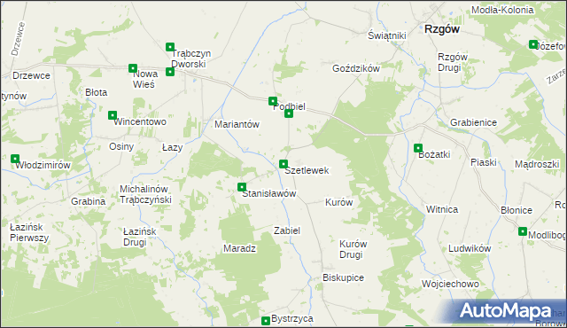 mapa Szetlewek, Szetlewek na mapie Targeo