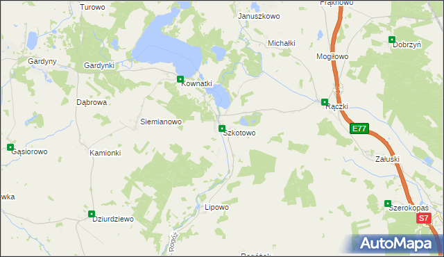 mapa Szkotowo, Szkotowo na mapie Targeo