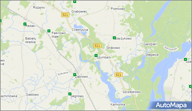 mapa Szymbark gmina Iława, Szymbark gmina Iława na mapie Targeo