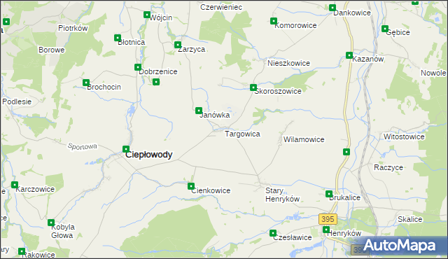 mapa Targowica, Targowica na mapie Targeo