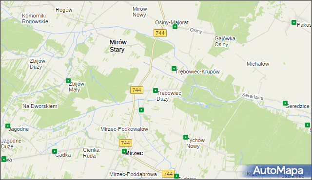 mapa Trębowiec Duży, Trębowiec Duży na mapie Targeo