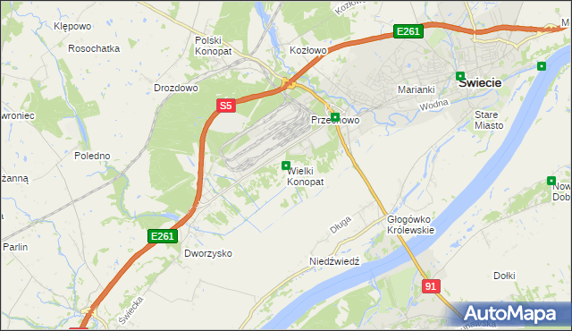 mapa Wielki Konopat, Wielki Konopat na mapie Targeo