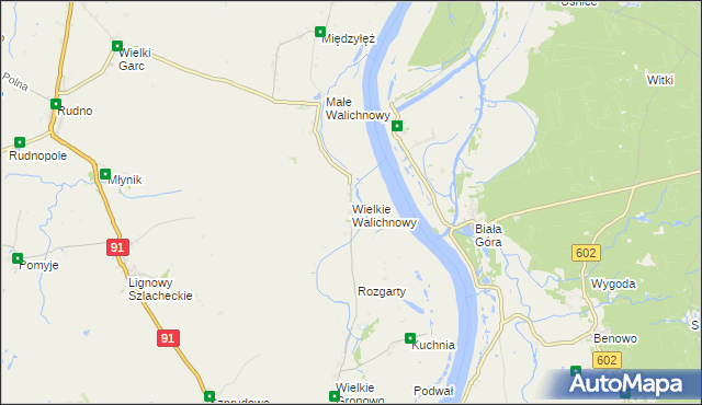 mapa Wielkie Walichnowy, Wielkie Walichnowy na mapie Targeo