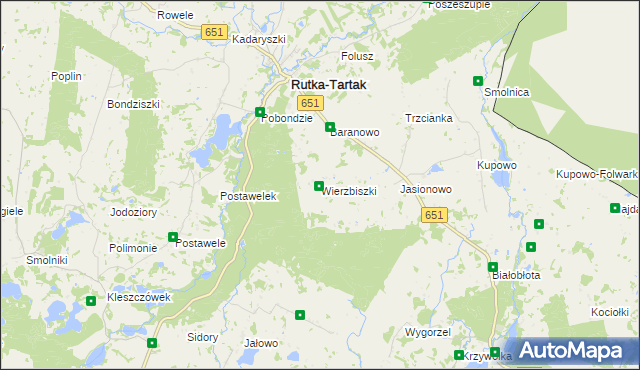 mapa Wierzbiszki, Wierzbiszki na mapie Targeo