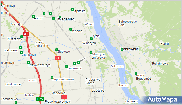 mapa Włoszyca Lubańska, Włoszyca Lubańska na mapie Targeo