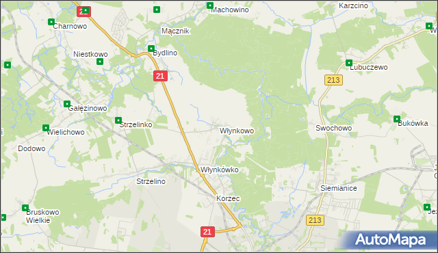mapa Włynkowo, Włynkowo na mapie Targeo