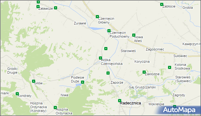 mapa Wólka Czernięcińska, Wólka Czernięcińska na mapie Targeo