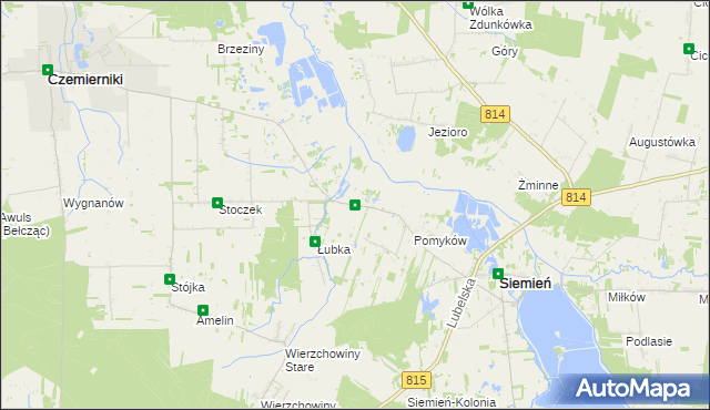 mapa Wólka Siemieńska, Wólka Siemieńska na mapie Targeo