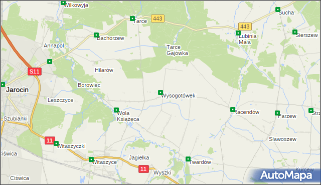 mapa Wysogotówek, Wysogotówek na mapie Targeo