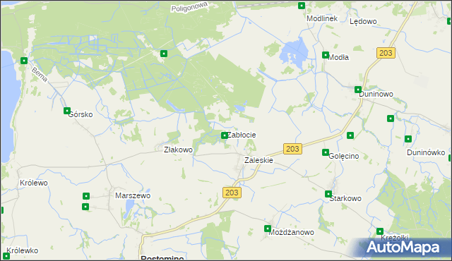 mapa Zabłocie gmina Ustka, Zabłocie gmina Ustka na mapie Targeo