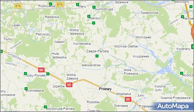 mapa Załęże Duże, Załęże Duże na mapie Targeo