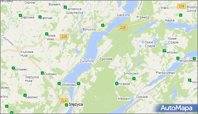 mapa Zgorzałe, Zgorzałe na mapie Targeo