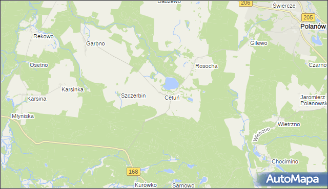 mapa Cetuń, Cetuń na mapie Targeo