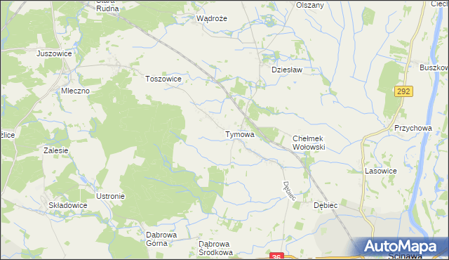 mapa Tymowa gmina Ścinawa, Tymowa gmina Ścinawa na mapie Targeo