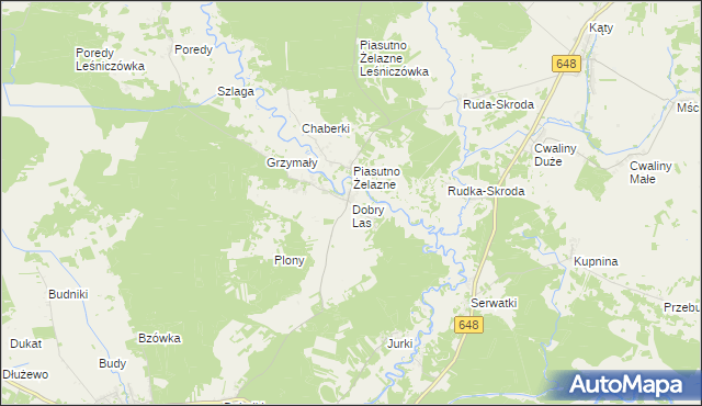 mapa Dobry Las, Dobry Las na mapie Targeo