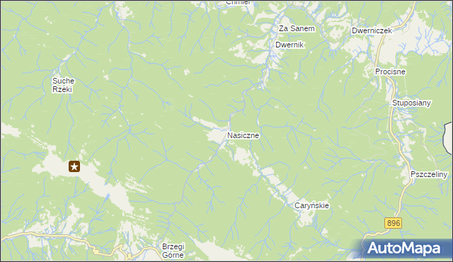 mapa Nasiczne, Nasiczne na mapie Targeo