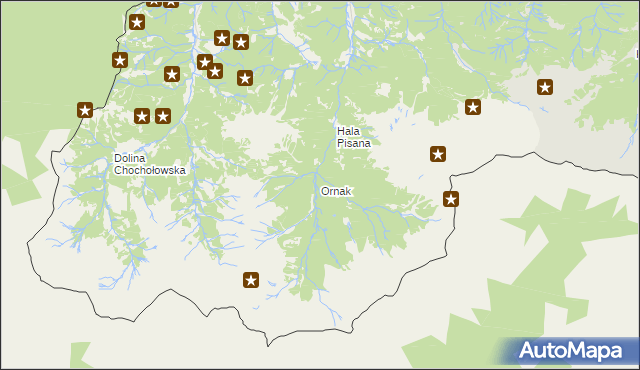 mapa Ornak, Ornak na mapie Targeo